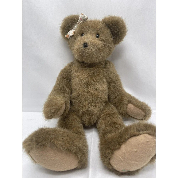 Boyd's Teddy Bear 13” Floral Bow Pink Heart on Foot Plush Stuffed Animal Toy - Picture 1 of 16